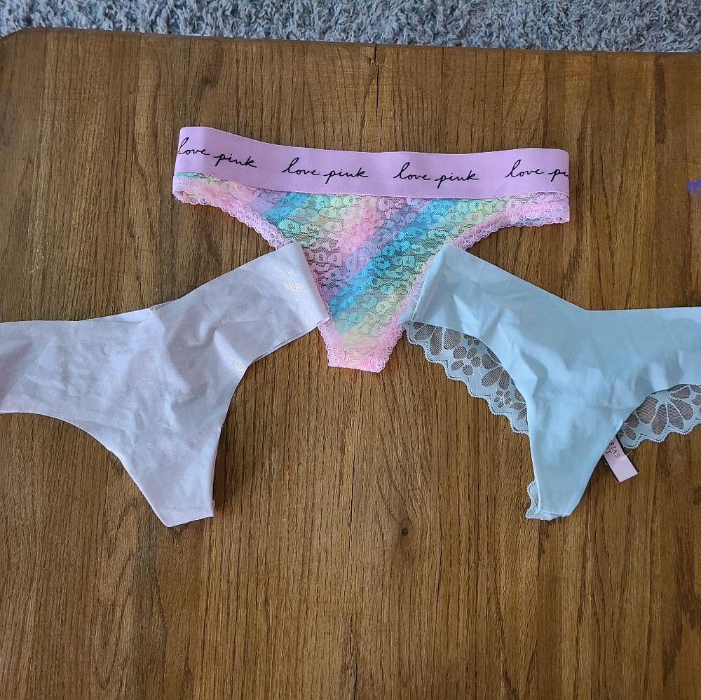 BNWT PINK brand thongs
